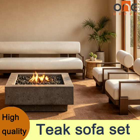 Outdoor Furniture Lounge - Paslanmaz Siyah Alüminyum Dış Mekan Kanepe