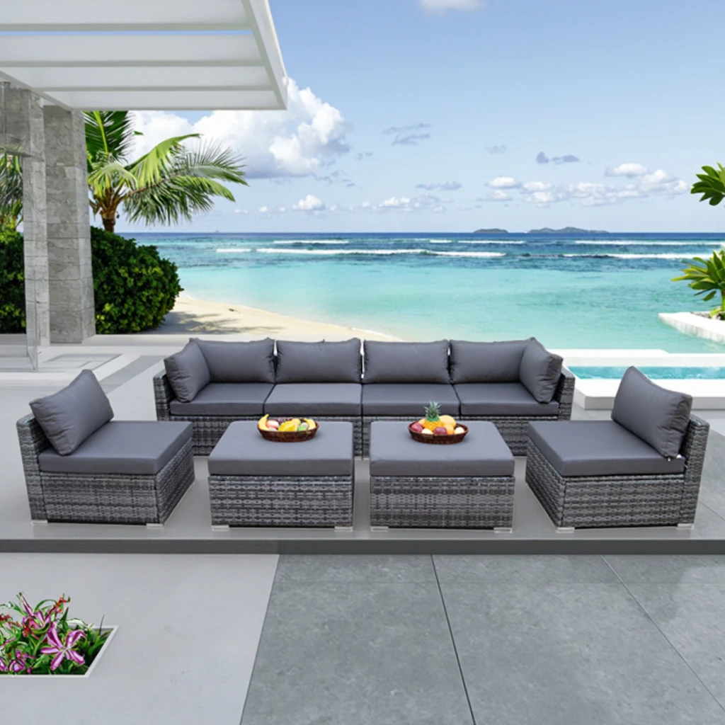 Outdoor Furniture Fire Pit Set - Modern Dış Mekan Mobilyası Kanepe Veranda