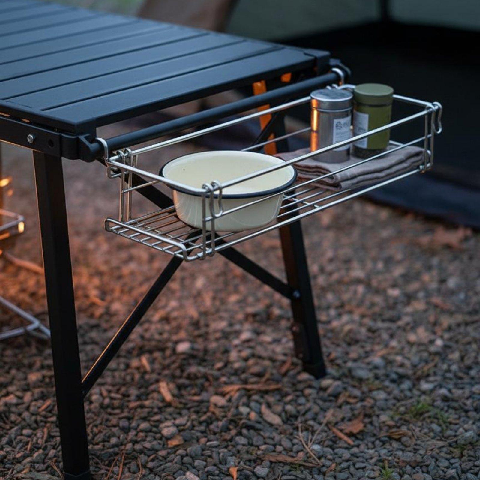 Folding Picnic Table - Kamp için Katlanabilir Raf, File Tasarımlı,