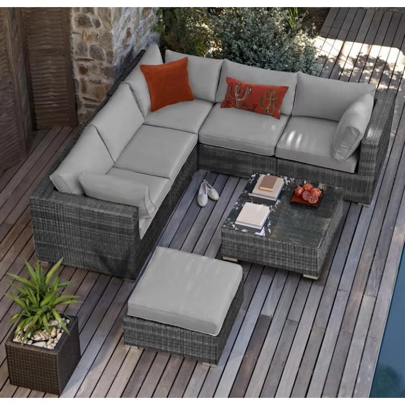 6 Kişilik Küçük Bahçe Köşe Kol - Outdoor Furniture Lounge incelemesi ve fiyatı