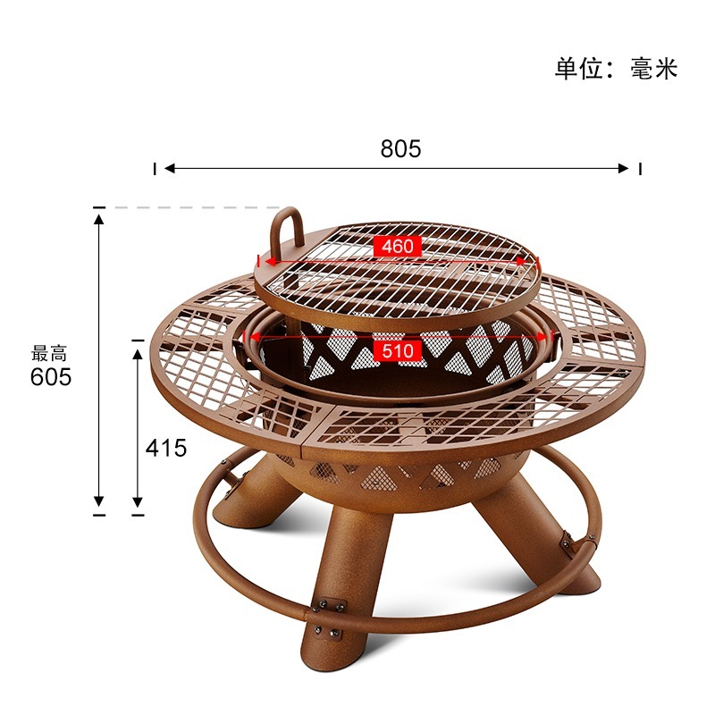 2026 Modern Dış Mekan Çelik Kö - Outdoor Furniture Fire Pit Set incelemesi ve fiyatı