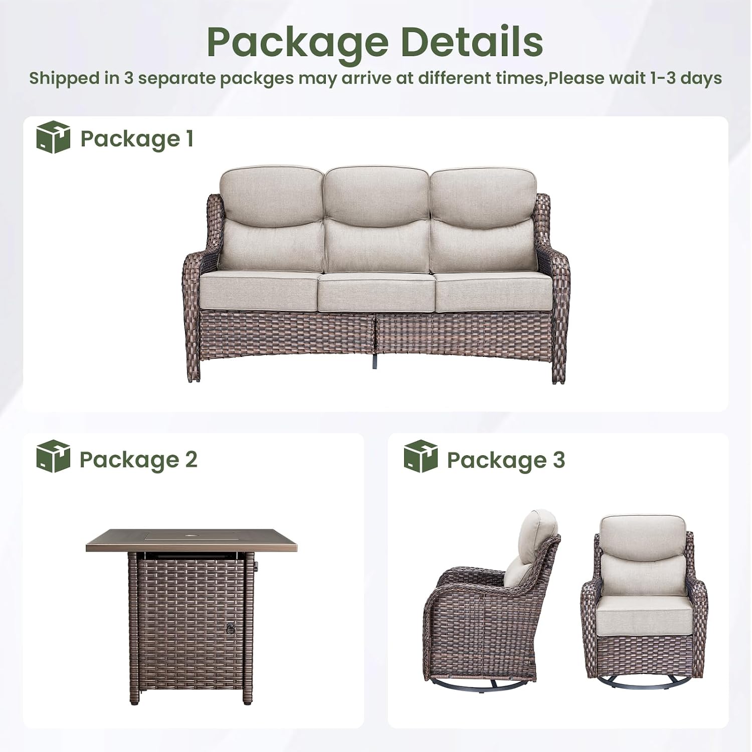 6 inç Kalınlığında Minderli Lü - Outdoor Furniture Fire Pit Set incelemesi ve fiyatı