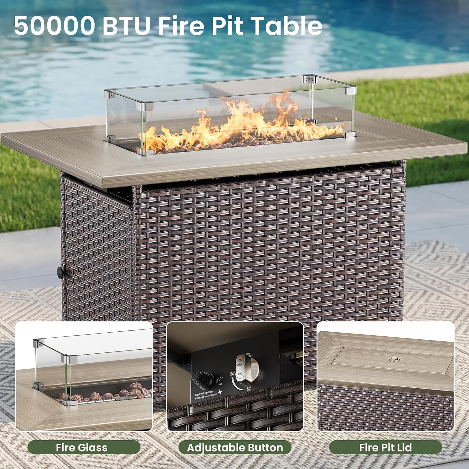 6 inç Kalınlığında Minderli Lü - Outdoor Furniture Fire Pit Set incelemesi ve fiyatı
