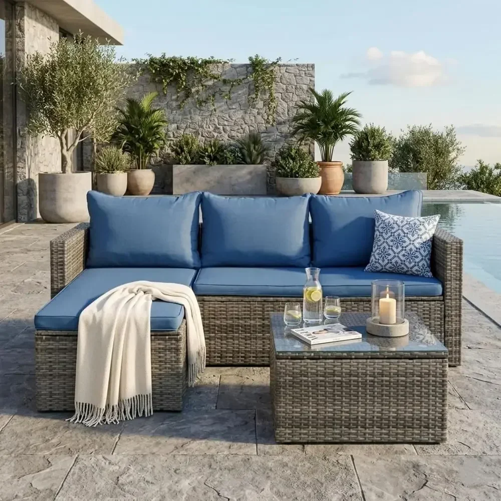 4 Parçalı Açık Hava Hasır Bahç - Outdoor Furniture Fire Pit Set incelemesi ve fiyatı